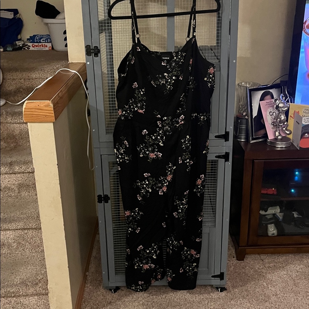 Torrid Black Floral jumpsuit